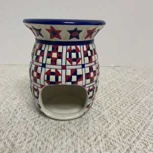 Partylite Quilted Aroma Melts Warmer Patriotic Red White Blue P7032 **READ**